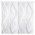 Produktbild: 4-teiliges Schiebevorhang-Set TIBASO - transparent-weiß - je 57x225 cm