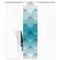 Produktbild: 3-teiliges Schiebevorhang-Set BENARI - petrol - je 60x245 cm
