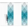 Produktbild: 4-teiliges Schiebevorhang-Set BENARI - petrol - je 60x245 cm