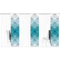 Produktbild: 6-teiliges Schiebevorhang-Set BENARI - petrol - je 60x245 cm