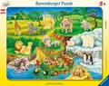 Produktbild: Ravensburger Verlag GmbH Konturenpuzzle Rahmenpuzzle Ravensburger Zoobesuch 14 Teile, Puzzleteile