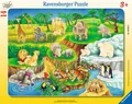 Produktbild: 14 Teile Ravensburger Kinder Rahmen Puzzle Zoobesuch 06052