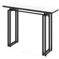 Produktbild: COSTWAY Schmaler Konsoletisch, Flurtisch, Marmor-Optik, Beistelltisch mit Metallrahmen, Eingangstisch, Modern