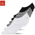 Produktbild: SNOCKS Füßlinge Invisible Socks Sneaker Socken Damen & Herren (6-Paar) aus Bio-Baumwolle, mit Anti-Rutsch-Pad und unsichtbar in den Schuhen grau|schwarz 35-38