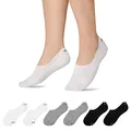 Produktbild: Snocks Füßlinge für Damen und Herren aus Bio-Baumwolle 6 Paar - Rutschfeste und unsichtbare Sneakersocken - Kurze Socken Gr. 35-38 - Farbe Mix (Schwarz/Hellgrau/Weiß)