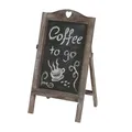 Produktbild: Werbetafel, Aufsteller Kreidetafel, 66x39x33cm Shabby-Look Vintage braun