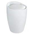 Produktbild: Wenko-Wenselaar GmbH & Co. KG WENKO Candy Badhocker, Gepolsterte Sitzfläche, Herausnehmbarer Wäschesack (20 Liter), Maße: Ø 36 x H 50,5 cm, Farbe: weiß 20631100