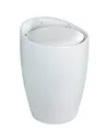 Produktbild: WENKO Bad Hocker CANDY Wäsche Korb 20 L Sack Sammler Sitz Aufbewahrungs Box weiß