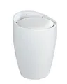 Produktbild: WENKO Bad Hocker CANDY weiß Wäsche Korb 20 L Sack Sammler Sitz Aufbewahrungs Box