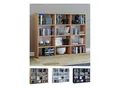Produktbild: VCM Holzregal stehend platzsparender CD-Schrank für 480 CDs oder 224 DVDs Maße:H. 82 x B. 102 x T. 23 cm Elegantes DVD Regal stehend Blu-Ray Regal CD Regal Megosa L