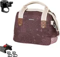 Produktbild: Basil Bohème City Bag - Fahrrad Lenkertasche Seitentasche -8 Liter Rot inkl. Lenkeradapter mit Fahrradklingel
