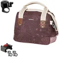 Produktbild: Basil Bohème City Bag - Fahrrad Lenkertasche Seitentasche -8 Liter Rot inkl. Lenkeradapter mit Fahrradklingel