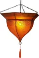 Produktbild: GURU SHOP Henna Leder Deckenlampe/Deckenleuchte - Mali Orange, 34x41x41 cm