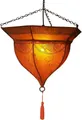 Produktbild: Guru-Shop Deckenleuchten Henna Leder Deckenlampe - Mali orange, Leuchtmittel nicht inklusive