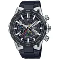 Produktbild: Casio Herren Solar Armbanduhr, 55.60mm GehäusegröÃŸe mit schwarz analog Zifferblatt und schwarz Metallarmband Armband EQB-2000DC-1AER