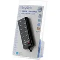 Produktbild: LogiLink USB 2.0 Hub 13-Port mit On/Off Switch, UA0126 - Schwarz