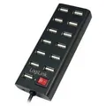 Produktbild: Logilink USB-HUB 13-Port m. Netzteil schwarz Kunststoff Multimedia-Technik HUBs