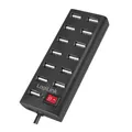 Produktbild: Logilink UA0126 USB 2.0 Hub 13 Port mit Ein / Aus Schalter aktiv 75 cm