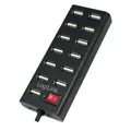 Produktbild: LogiLink UA0126 USB 2.0 Hub 13-port incl.  3,5A power, black UA0126, 2.0, 48 ~E~