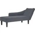 Produktbild: vidaXL Chaiselongue mit Rechter Armlehne Dunkelgrau Samt 4009793