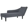 Produktbild: vidaXL Chaiselongue mit Rechter Armlehne Dunkelgrau Samt, Recamiere, Loungesessel, Lounge Sofa, Lounge, Loungesofa, Wohnzimmersofa, Akzentsessel