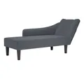 Produktbild: vidaXL Chaiselongue Chaiselongue mit Rechter Armlehne Dunkelgrau Samt, 1 Teile