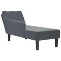 Produktbild: Chaiselongue Mit Rechter Armlehne Dunkelgrau Samt