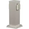 Produktbild: ledscom.de Garten Steckdosensäule POLLY für außen, IP44, 2-fach, Edelstahl, edelstahl, eckig, 27 cm