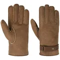 Produktbild: Stetson Deerskin Lambswool Handschuhe Herren Handmade Mit Lammwolle Gefüttert Aus 100% Hirschleder Mit Druckknopfverschluss Herbst Winter braun 9 1/2 HS