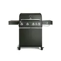 Produktbild: BURNHARD® Gasgrill 4-Brenner, 21,2 kW Gesamtleistung, Infrarot-Keramikbrenner, Edelstahl-Stabbrenner, Seitenkochfeld, Gussrost, große Grillfläche, Piezo-Zündung – Big FRED Deluxe