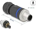 Produktbild: DELOCK M12 Steckverbinder A-kodiert 8 Pin Stecker