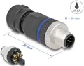 Produktbild: DELOCK 60535 - M12 Steckverbinder A-kodiert 8 Pin Stecker , mit Schraubanschlus