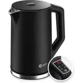 Produktbild: Balter WK-12 Elektrisch wasserkocher edelstahl - 1.5L | Doppelwandige wasserkocher mit temperatureinstellung|Drahtlos wasserkocher mit Digitalanzeige - Schwarz