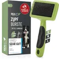 Produktbild: TESTURTEIL SEHR GUT 05/24 ReaVET Hundebürste, Katzenbürste, Zupfbürste für Langhaar Hunde & Katzen I Kleine Rassen I Entfernt sanft Unterwolle, Verfilzungen & Knoten I Haustier Bürsten