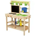 Produktbild: Spielküche Outdoor Matschküche Echtholz Holzküche Waschbecken Garten Kinder