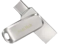 Produktbild: SANDISK Ultra Dual Drive Luxe USB-Stick, 256 GB, 400 MB/s, Silber