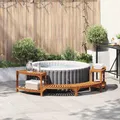 Produktbild: Runde Outdoor Hot Tub Umrandung Braun 252 x 112 x 55.5 cm