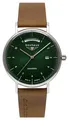 Produktbild: Bauhaus Klassisches Day-Date-Automatikuhrwerk (41 Mm) Mit Dunkelgrünem 21624 Uhr