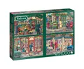 Produktbild: Jumbo Spiele Puzzle Victor McLindon Corner Shops 4x1000 Teile Puzzle, 1000 Puzzleteile, Made in Europa
