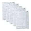 Produktbild: 5x Veloflex Ersatz Einlagen Telefon Notiz Blätter für Telefonringbuch A5 25tlg