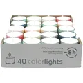 Produktbild: Colorlights Pastell-Edition, WENZEL-Teelichter, Brenndauer ca. 8h, 24/38 mm, 40 Stück