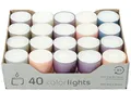 Produktbild: Wenzel-Kerzen 23-229-40-P-UK Colorlights Pastell 8H Teelichte, Paraffin; Polycarbonat, 3,8 x 3,8 x 2,4 cm