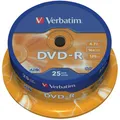 Produktbild: 1x25 Verbatim DVD-R 4,7GB 16x Speed, matt silver