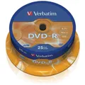 Produktbild: Verbatim DVD-R Matt Silver 4.7GB, 16x, 25er Spindel DVD-Rohlinge #40239259