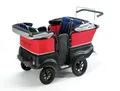 Produktbild: Winther Zwillings-Kombikinderwagen Turtle Kinderbus de Luxe für 4 Kinder – Krippenbus mit Wetterverdeck