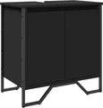 Produktbild: vidaXL Waschbeckenunterschrank Schwarz 60x35x60 cm Holzwerkstoff