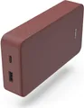 Produktbild: Hama Colour 20 - Powerbank - 20000 mAh - 74 Wh - 3 A - Fast Charge - 2 Ausgabeanschlussstellen (USB, 24 pin USB-C) - auf Kabel: USB-C - Rot (00201717)