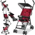 Produktbild: KIDIZ® Kinderwagen CITY Buggy Kinderbuggy klappbar Sportwagen Faltbar 360° 4-Zoll-Räder Inkl. Sonnen- und Regenverdeck zusammenklappbar 5-Punkt-... - bordeaux