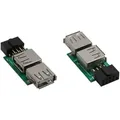 Produktbild: INLINE USB 2,0 Adapter, 2x Buchse A auf Pfostenanschluss