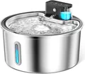 Produktbild: Katzenbrunnen Kabellos 3,2L Edelstahl mit Bewegungsmelder 4200mAh BPA-frei Leise